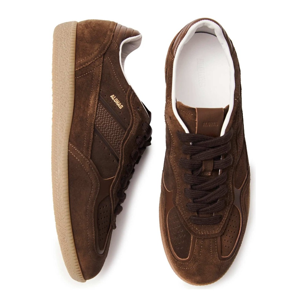 NEW ALOHAS Tb.490 Rife Chocolate Brown Leather Suede Sneakers Size 39 - Picture 2 of 12